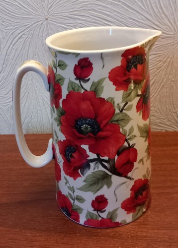 Large poppy jug heron cross - poppy,