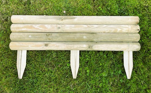 Horizontal wooden log panel - horizontal,