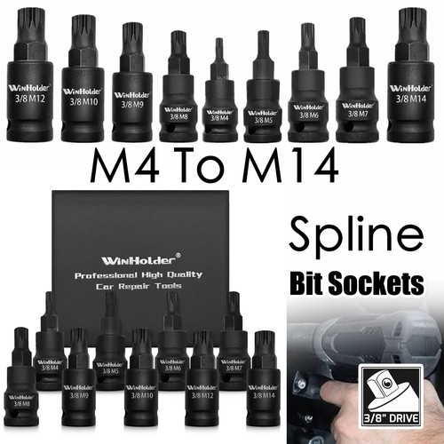 9pc impact spline - impact, sockets