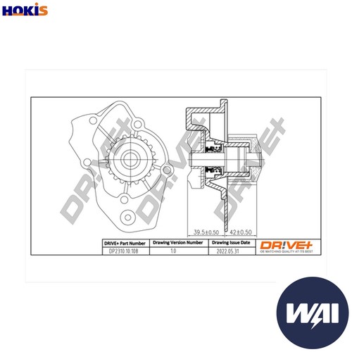 Water pump engine cooling - water,
