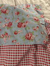 IKEA Blue Rosali Cath Kidston Lined Curtains Exc Lined , Pelmet Style 44”w X 85”