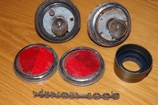 MORRIS MINOR NEW GEARBOX OIL SEAL . Plus used reflectors, lights and badge