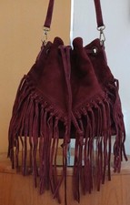 Burgundy Borse In Pelle