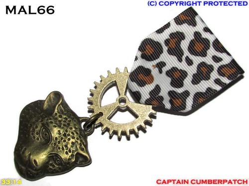 Steampunk badge brooch - , pin