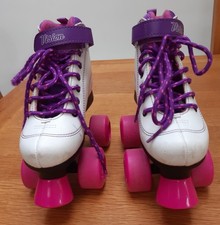 SFR Vision Roller Quad Roller Skates UK Size 11 Girls Pink White