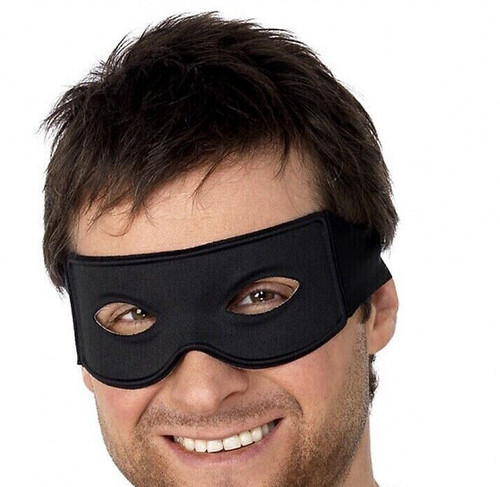 Black eye mask - black, unisex