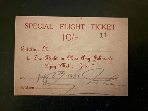 Amy johnson signed - , historic