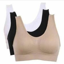 Ladies Seamless Comfort Bra Womens Pull On Stretch Bra By Surefit Size S-3XL