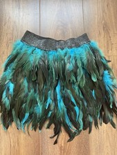 Blue feather rave outfit - feather,