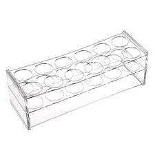 12-Well Acrylic Test Tube Rack Holder 30mm Hole Diameter Clear for Lab Tube 50ml