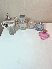 5x Empty Perfume Bottles heart