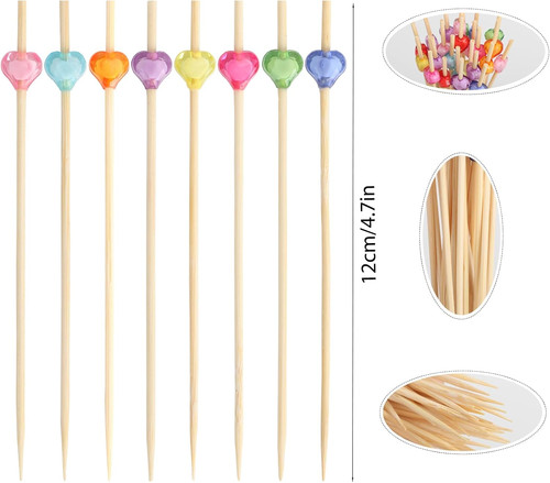 200 pcs cocktail picks wooden - pcs,