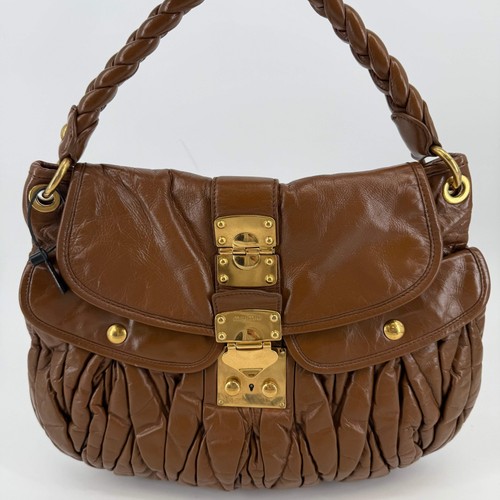 Miu brown - brown, leather