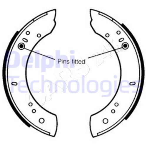 Brake shoe set delphi - shoe,