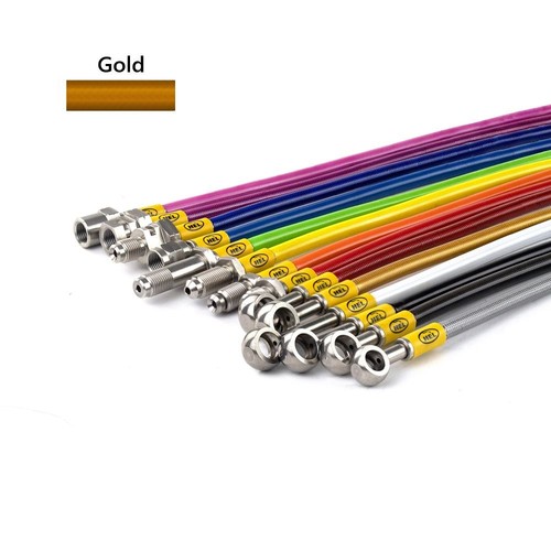 Gold hel clutch braided hose - gold,