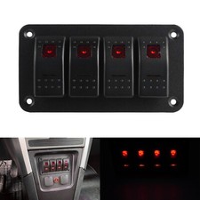 4 Gang LED Red Light Rocker