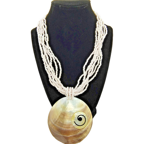 Vintage carved abalone - carved, shell