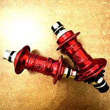 Profile BMX Mini Hub Set - Front and 9T RHD Rear - Anodised Red