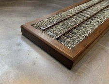 O Gauge Model Railway Display Track Photo Plank (sapele edge)