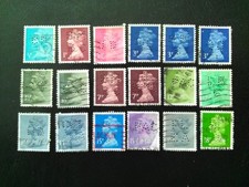 G B  USED PERFIN  STAMPS
