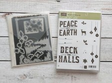 Retired Stampin' Up! Carols of Christmas stamp set and Card Front Builder dies