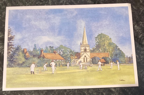 Unused art postcard village - unused,
