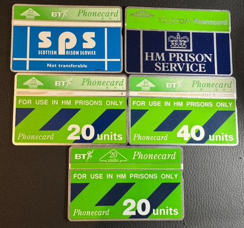 Phonecards 5 x - uk,