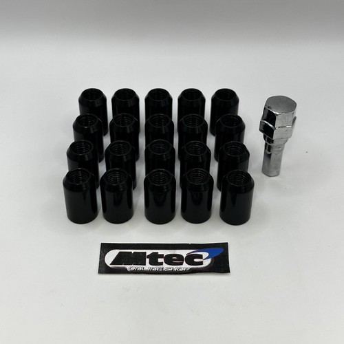 Mtec alloy wheel nuts black - alloy,