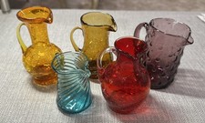 Vtg. Crackle & Textured Glass