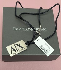 Armani Exchange Mens Silver Stainless Steel Dog Tag Necklace. RRP £49