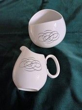 Vintage Rosenthal "Script" Continental China Sugar & Creamer Raymond Loewy 60's