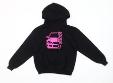 Gildan Girls Black Hoodie M Pullover Lexus IS200 Graphic Print Car Motif