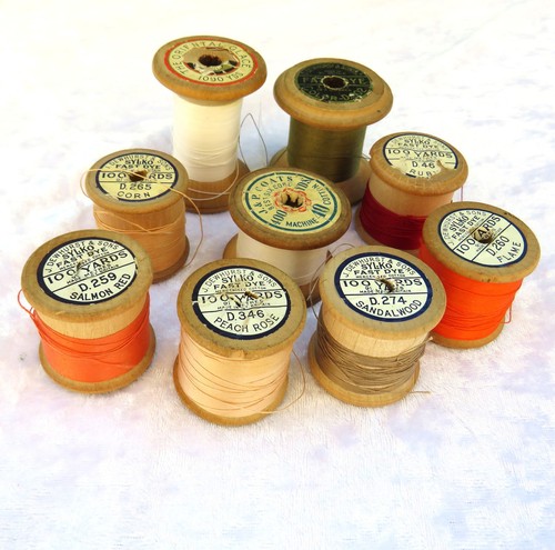 Vintage wooden cotton - 9, reels