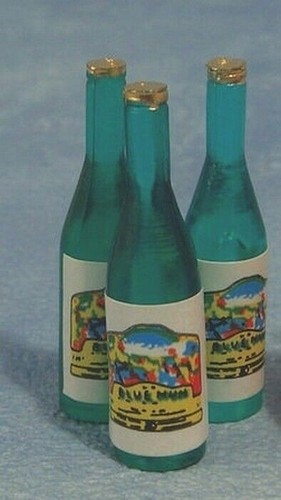 Green wine bottles - 3,