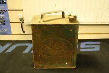 VINTAGE ESSO FUEL CAN JERRY PETROL GAS SHELL MEMORABILIA RETRO