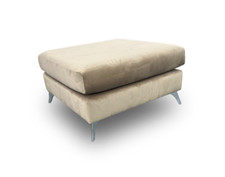 DFS ‘Dawson’ Mink Velvet Plain Large Footstool Plush Luxurious Stool BRAND NEW