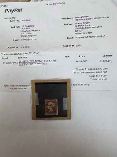 1841 red brown sg8 kf - 1841, 1