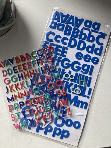 Scrapbooking alphabet stickers - scrapbooking,