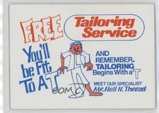 1978 Fleer Beautiful People Free Tailoring Service 6f8