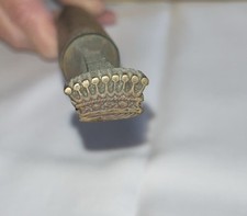 Antique Vintage Crown Coronet Bookbinding Finishing Hand Tool Brass