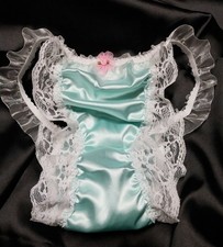 SALE !! Mint  Green SATIN Lace