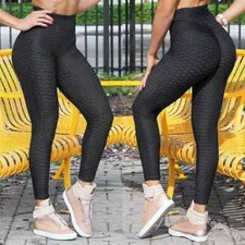 +      G-ROY Textured Black Leggings Black S-M