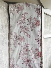 Vintage Fabric, Faded Floral Textile for Furnishings/ Châteaucore Rustic French