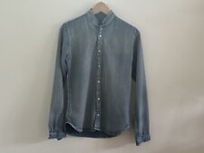 THE KOOPLES MANDARIN COLLAR DENIM SHIRT (XS)
