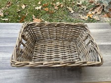 Shallow Wicker Storage Basket