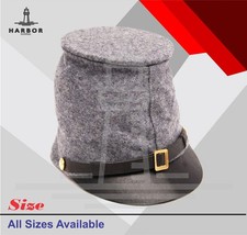 Confederate Kepi - American Civil War Grey Wool, Peak Cap, All Sizes