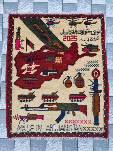 Vintage afghan hand war - afghan, rug