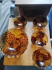 Beautiful Glass Amber Art Deco
