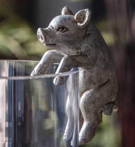 Pig plant pot - pig, hanger
