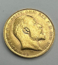 1909 Edward VII Great Britain Full Soverein Gold 8g Coin